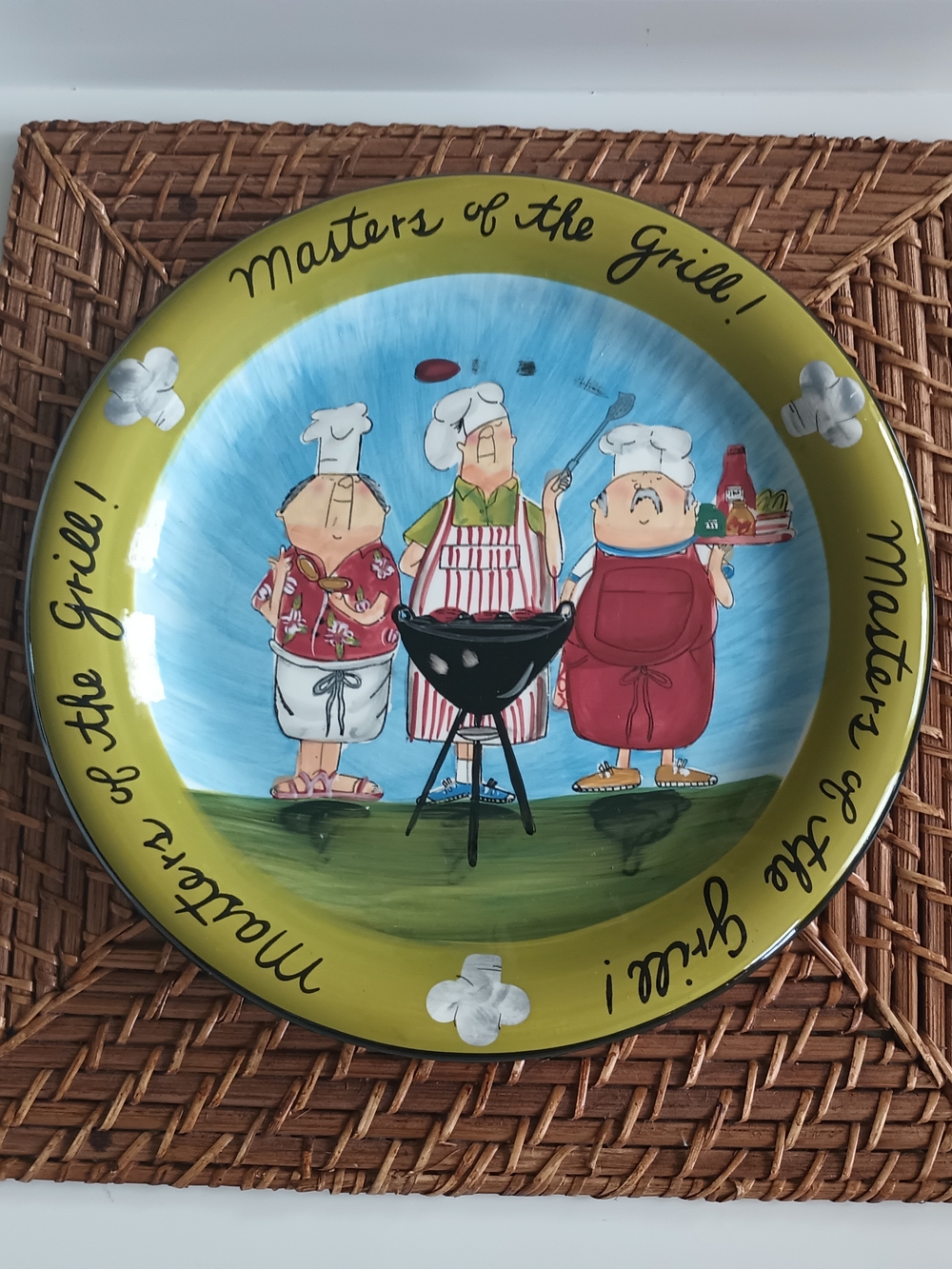 MASTERS OF THE GRILL 11” Platter Plate Tracy Flickinger Certified Intnl